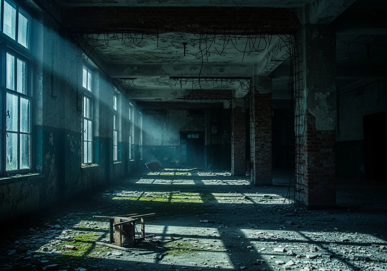 Abandoned building before restoration